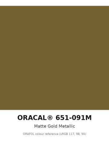 ORAFOL ORACAL 651-091M Matte Gold Metallic Intermediate Vinyl