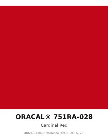 ORAFOL ORACAL 751RA-028 Cardinal Red High Performance Cast Vinyl RapidAir