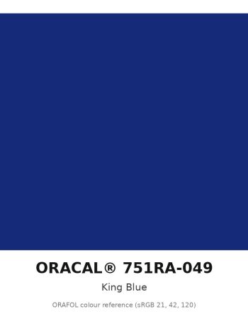 ORAFOL ORACAL 751RA-049 King Blue High Performance Cast Vinyl RapidAir