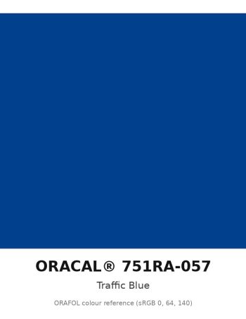 ORAFOL ORACAL 751RA-057 Traffic Blue High Performance Cast Vinyl RapidAir