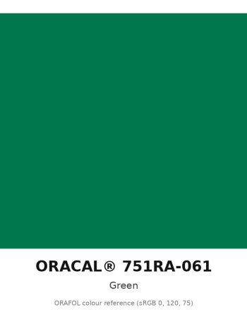 ORAFOL ORACAL 751RA-061 Green High Performance Cast Vinyl RapidAir