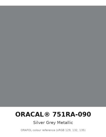 ORAFOL ORACAL 751RA-090 Silver Grey Metallic High Performance Cast Vinyl RapidAir