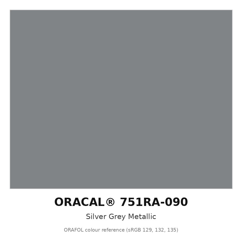 ORAFOL ORACAL 751RA-090 Silver Grey Metallic High Performance Cast Vinyl RapidAir