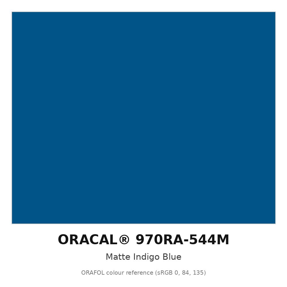 ORAFOL ORACAL 970RA-544M Matte Indigo Blue Premium Wrapping Cast Vinyl RapidAir