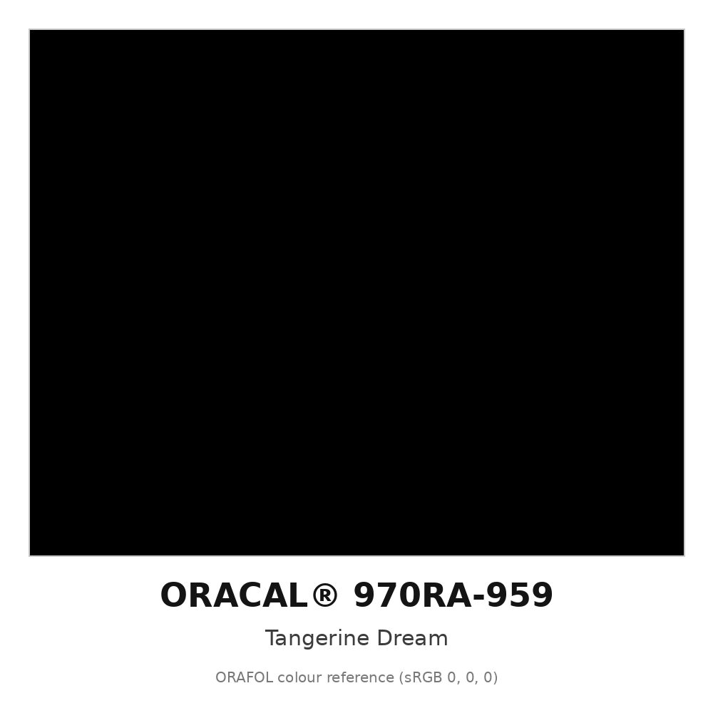 ORAFOL ORACAL 970RA-959 Tangerine Dream Premium Wrapping Cast Vinyl RapidAir