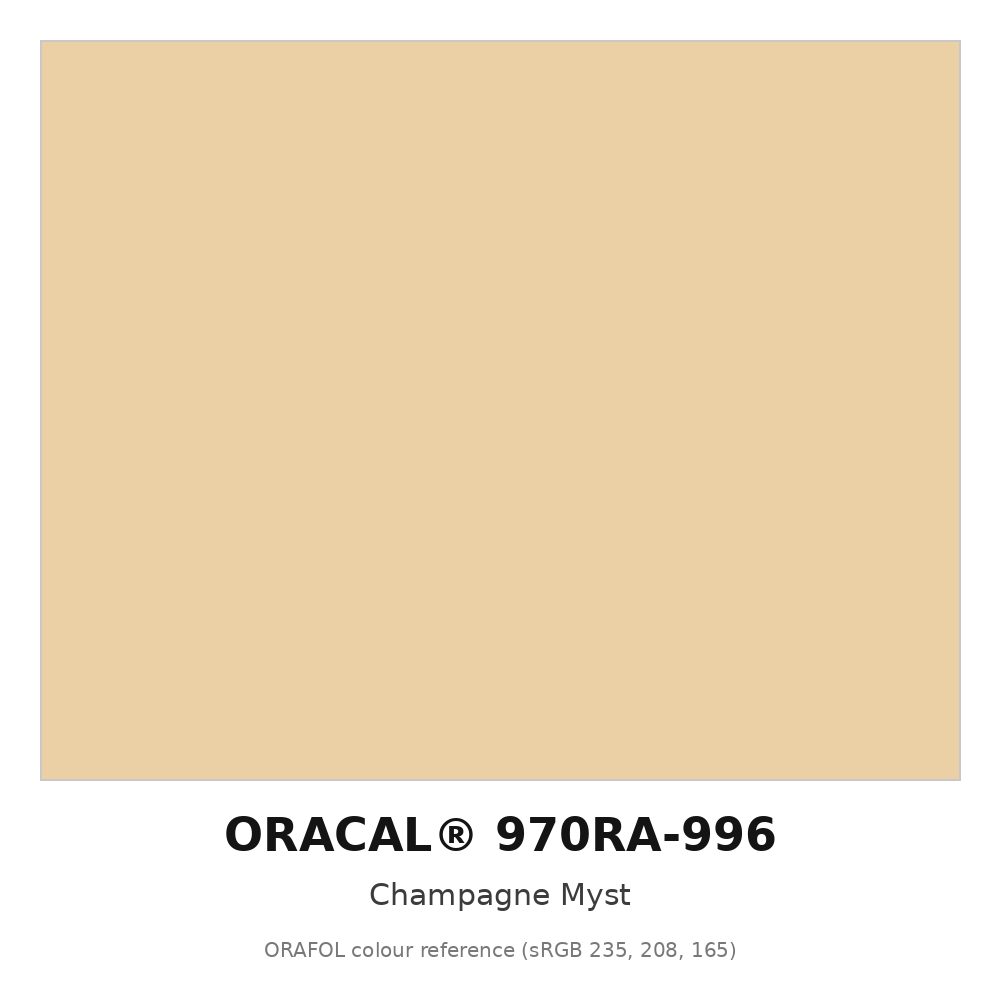 ORAFOL ORACAL 970RA-996 Champagne Myst Premium Wrapping Cast Vinyl RapidAir