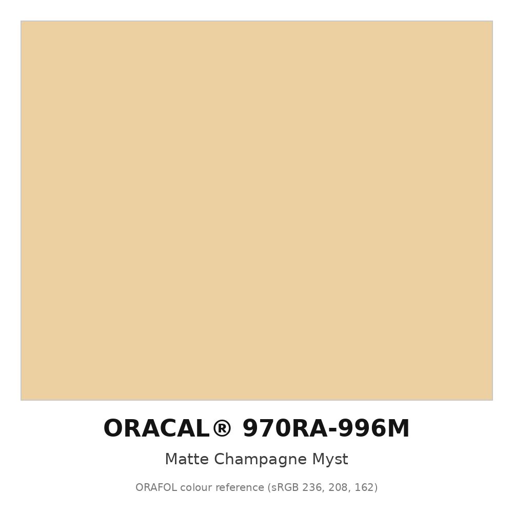 ORAFOL ORACAL 970RA-996M Matte Champagne Myst Premium Wrapping Cast Vinyl RapidAir