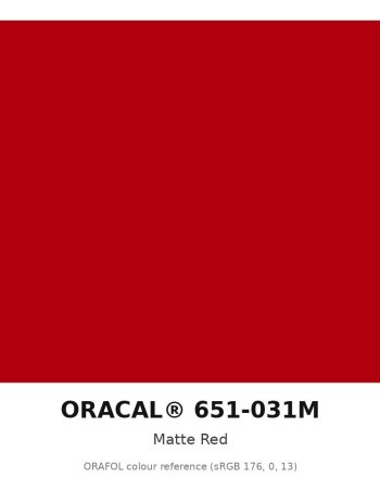 ORAFOL ORACAL 651-031M Matte Red Intermediate Vinyl