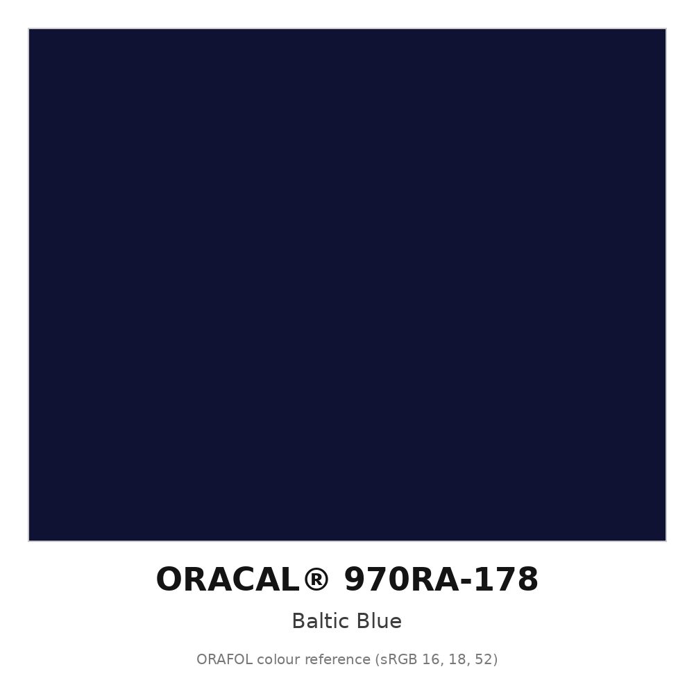 ORAFOL ORACAL 970RA-178 Baltic Blue Premium Wrapping Cast Vinyl RapidAir
