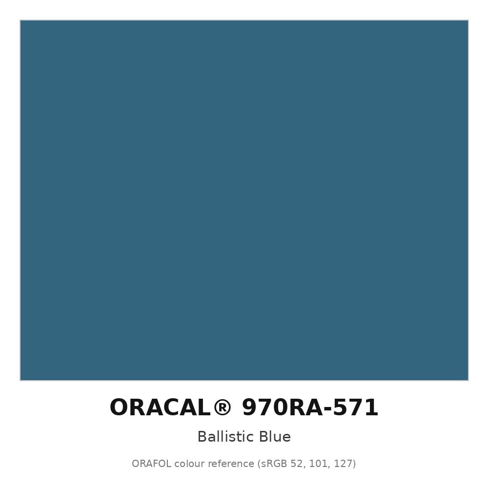 ORAFOL ORACAL 970RA-571 Ballistic Blue Premium Wrapping Cast Vinyl RapidAir