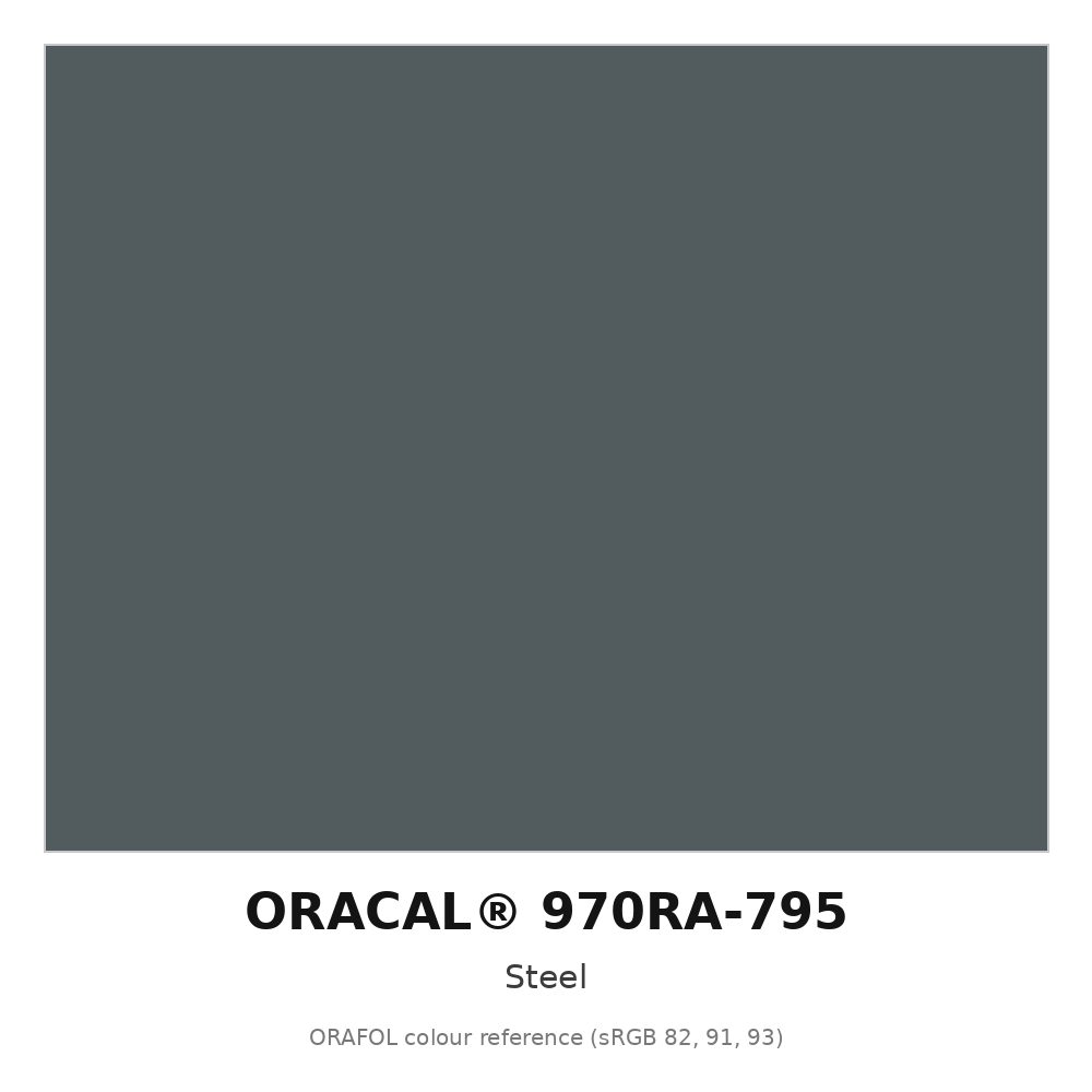ORAFOL ORACAL 970RA-795 Steel Premium Wrapping Cast Vinyl RapidAir