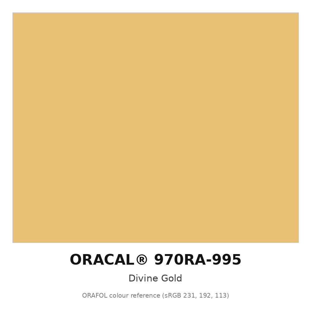 ORAFOL ORACAL 970RA-995 Divine Gold Premium Wrapping Cast Vinyl RapidAir
